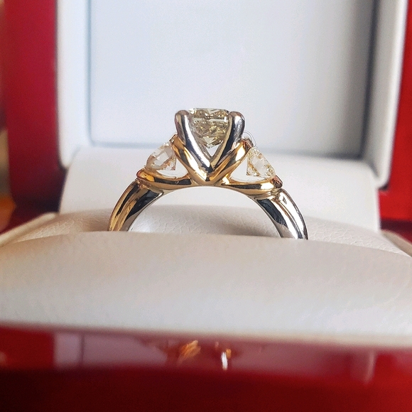 Verragio fancy yellow diamond ring 1.53 tcw - Picture 1 of 12